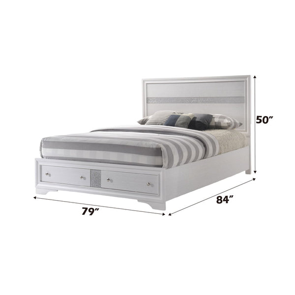 Naima - Eastern King Bed - White