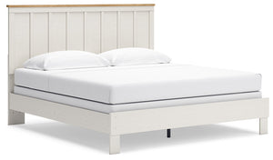Create a serene countryside retreat with this king bed. A two-tone design effortlessly adds farmhouse style, while the clean-lined panel headboard enhances its charming appeal. Looking for furniture that offers a peaceful escape from your daily routine? T