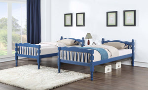 Homestead - Twin Over Twin Bunk Bed - Dark Blue Finish