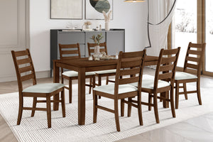 Pascal - Rectangle Dining Table & 6 Chairs - Walnut