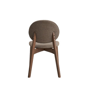 Hadasa - Side Chair (Set of 2) - Light Brown Fabric & Walnut Finish