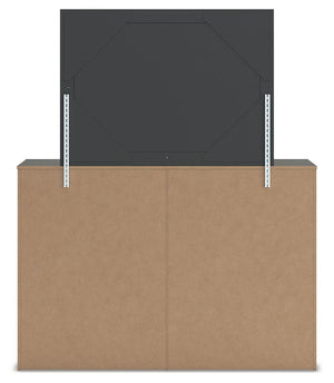 Fraluna - Charcoal - Dresser And Mirror