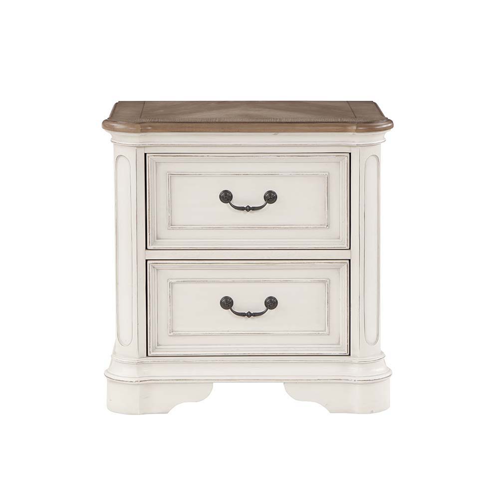 Classic design elements never go out of style the Florian collection is designed for the traditional home. The antique white finish gives off the right amount of distressing for a worn-in feel. The bed features a button-tufted portman-style headboard that