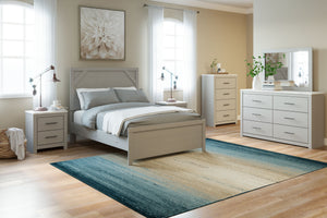 Cottenburg - Light Gray / White - Full Panel Bed