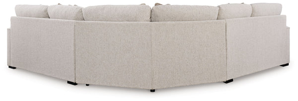  this casually elegant sectional offers contemporary style in spades. A distinctive curved shape provides plenty of leg room