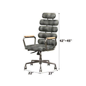 Calan - Executive Office Chair - Vintage Black Top Grain Leather