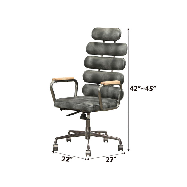 Calan - Executive Office Chair - Vintage Black Top Grain Leather