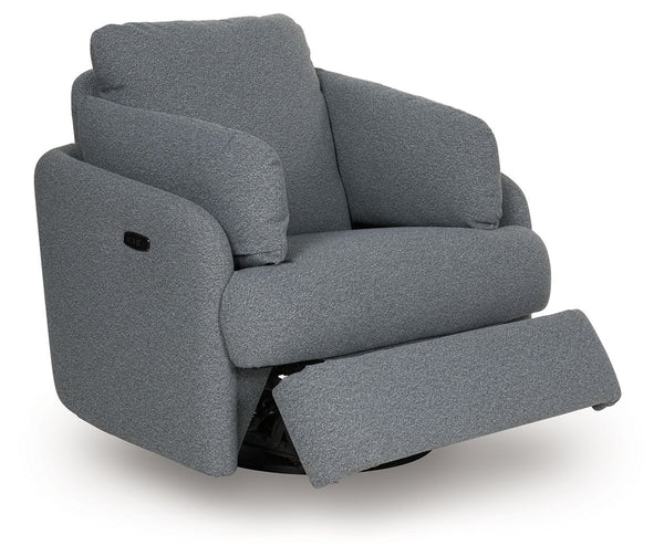 Alainmont Next-Gen Nuvella - Salt and Pepper - Swivel Power Recliner