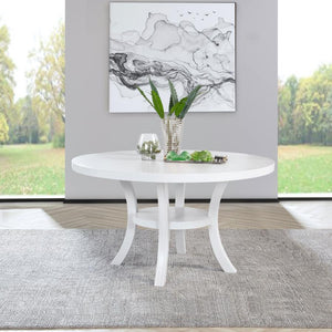  modern presentation of a round dining table. It-'s a simple