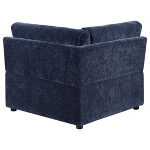 Atlantic - Corduroy Upholstered Corner Chair - Blue