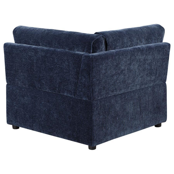 Atlantic - Corduroy Upholstered Corner Chair - Blue