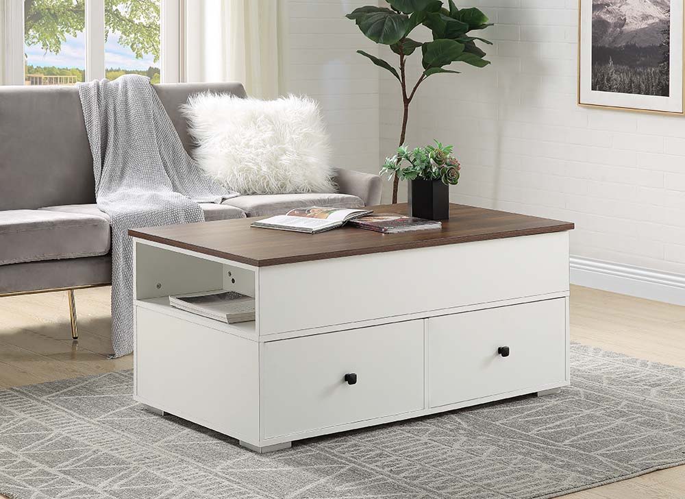 Raeden - Coffee Table - White - 46-"