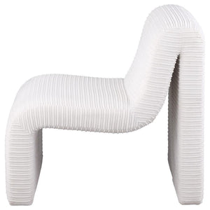 Drayton - Upholstered Curved Armless Accent Chair - Ivory