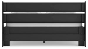 Socalle - Black - Queen Panel Platform Bed