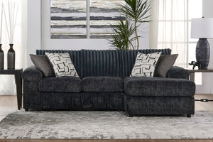 Remi - RAF Chaise With 2 Accent Pillows - Light Gray