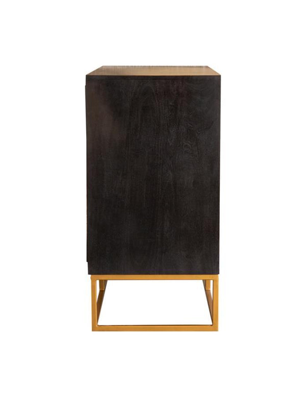 Zara - 40## 2-Door Wood Accent Storage Cabinet - Black Walnut