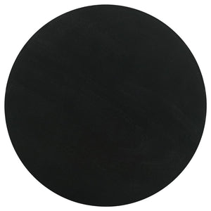 Dianella - Round Pedestal Base Accent Side Table - Black Stain