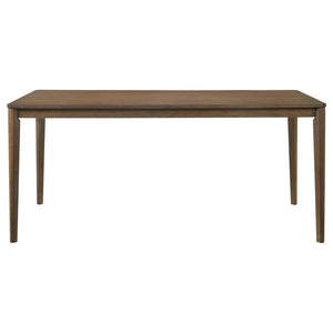  rectangular tabletop to create a design that exudes simple glamour. A lightly beveled top with cli