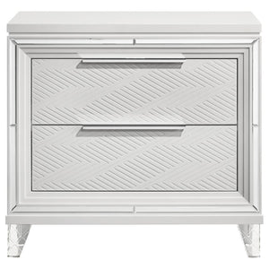  accented with mirror framing and polished chrome metal hardware