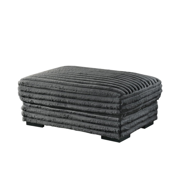 The Embrace Ottoman in charcoal gray is the perfect addition to your living space, offering both style and functionality. Crafted from 100% charcoal gray polyester fabric with a plush, blanket-like texture, it promises ultimate relaxation. This versatile 
