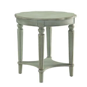 The French country-inspired Fordon occasional table is gracefully designed and made from quality materials. Scalloped round table top, turned legs and a bottom shelf, each piece is carefully crafted while superb functionality is kept in mind. This occasio