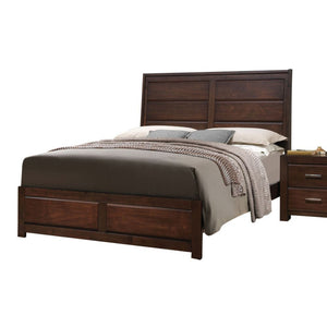 The Oberreit bedroom features transitional style, clean lines, that will bring a comfortable atmosphere to your home. This bed is a smart solution for keeping your bedroom simple and stylish, features warm walnut finish, panel headboard, low profile footb