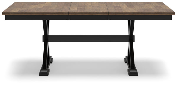 Wildenauer - Brown / Black - 9 Pc. - Extension Table