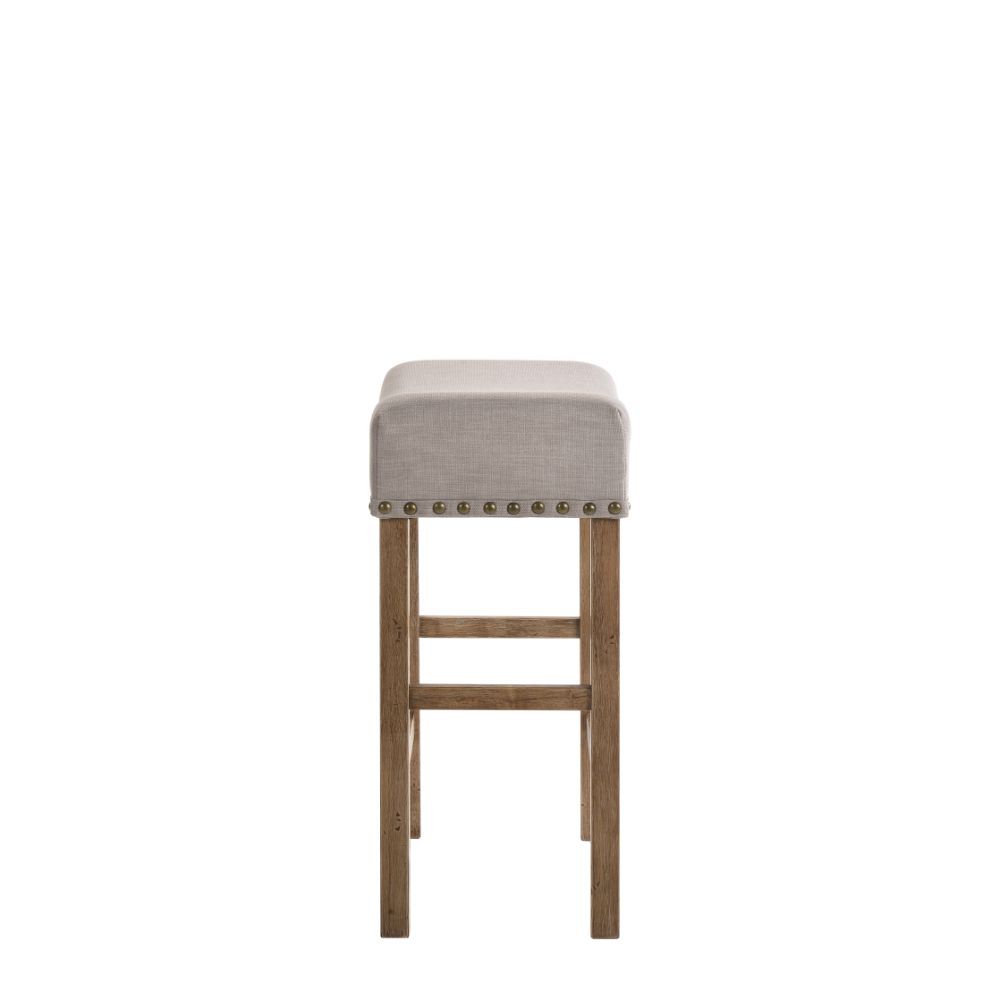 The Martha II Counter Height Stool will anchor any dining area in effortless style. This contemporary armless and backless features a wood frame and is perfect for weekday meals and family gatherings alike. The versatile cushioned stool is upholstered in 