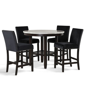  accompanied by four stunning black velvet c