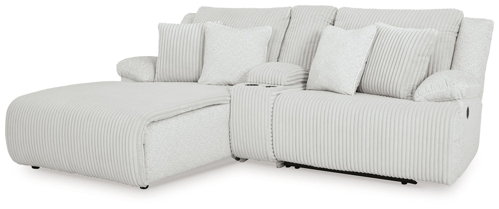 Experience unparalleled comfort with this reclining sectional sofa with chaise. Itâ€™s a stylish and invitingly soft lookâ€”made all the more appealing by cozy corduroy cushions that feel great and add a touch of texture. The neutral hue effortlessly blen