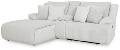 Experience unparalleled comfort with this reclining sectional sofa with chaise. Itâ€™s a stylish and invitingly soft lookâ€”made all the more appealing by cozy corduroy cushions that feel great and add a touch of texture. The neutral hue effortlessly blen