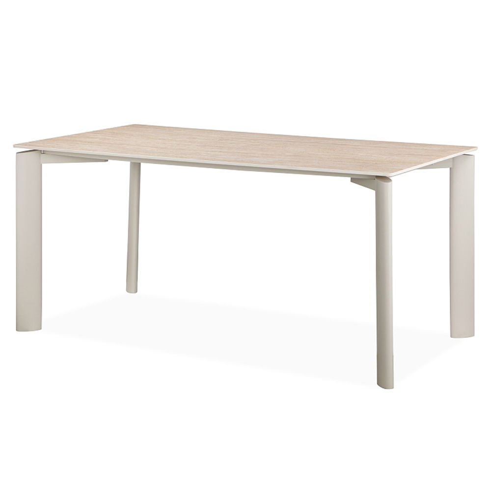 The Ingram collection brings modern elegance to your home with its sophisticated pieces. The rectangular dining table and side chairs feature a light gray finish, creating a serene dining atmosphere. The server, with its ceramic top and light gray finish,