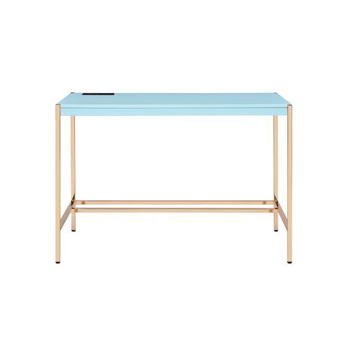 Midriaks - Writing Desk - Baby Blue & Gold Finish
