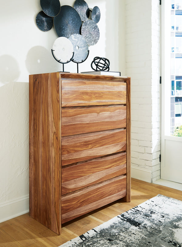  enhanced with a clear wood-tone finish