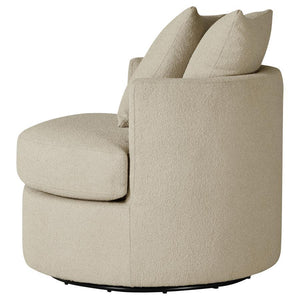 Debbie - Upholstered Swivel Accent Chair - Camel