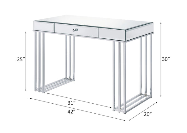 Critter - Writing Desk - Mirrored And Chrome Finish