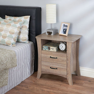 Enlarge your bedroom storage with this Colt nightstand in rustic natural finish. The large top surface holds a lamp and clock, and an open shelf keeps books and tissues within easy reach. It also features 2 drawers to store book, magazines, and other esse