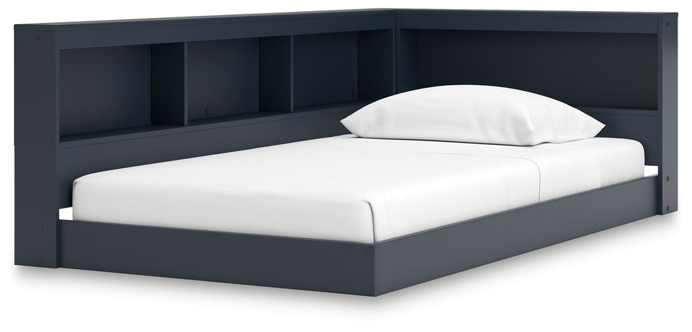 Immerse yourself in this twin bookcase storage bed, where Shaker-style design meets a stunning navy blue finish. The crisp lines effortlessly complement farmhouse, coastal and transitional decor. Sleek in its simplicity, the low-profile bed suits your des