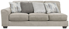 Plush and lovely, this large left-arm facing sofa delights with deep comfort. Itâ€™s casually styled with big, roomy seats and modern textured chenille upholstery. Youâ€™ll find comfort in its soft back and reversible seat cushions. The 4 decorative pillo