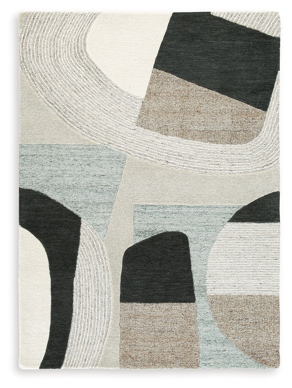 Take a casual approach to mod aesthetics with this rug. Shades of neutral come together in a dynamic abstract pattern, with the high-low construction incorporating eye-catching dimension. Adding a soft feel underfoot, this rug is such a chic combination o