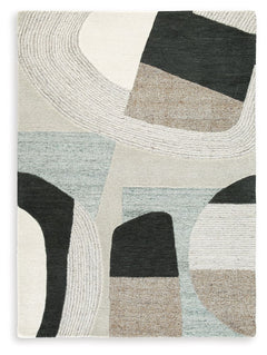 Take a casual approach to mod aesthetics with this rug. Shades of neutral come together in a dynamic abstract pattern, with the high-low construction incorporating eye-catching dimension. Adding a soft feel underfoot, this rug is such a chic combination o