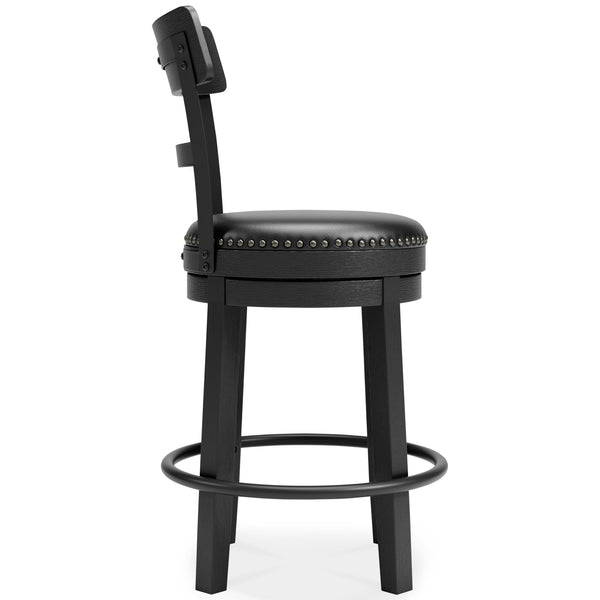 Valebeck - Black - UPH Swivel Barstool