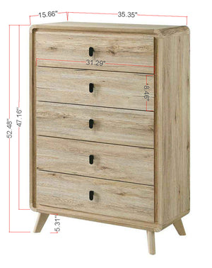  blending natural textures with contemporary charm. The centerpiece features a slatted headboard and footboard