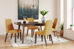 Subtle in design, this dining set is casual, yet timeless. The table invites the eye with a sleek, open frame and has a self-storing extension leaf. The chairs are a refreshed take on retro aesthetics and add an air of playful simplicity to your dining sp