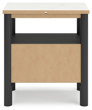Cadmori - Black / White - One Drawer Night Stand