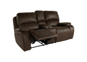 Brookings - Console Loveseat With Dual Recliners - Brown