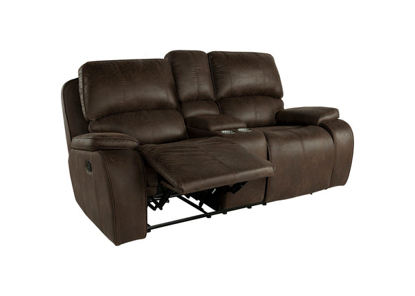 Brookings - Console Loveseat With Dual Recliners - Brown