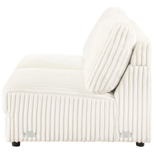 Emberson - Upholstered Armless Loveseat - Ivory