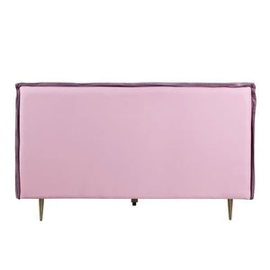 Metis - Eastern King Bed - Pink Top Grain Leather