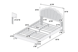 QUEEN BED W/ BUILT-IN LED LIGHTS